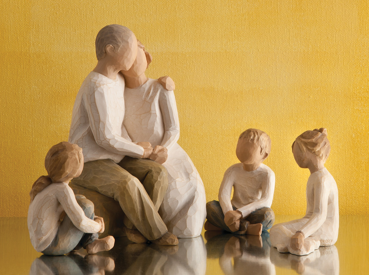 Grandparents with 3 grandchildren Willow Tree Figurines The Shabby Shed