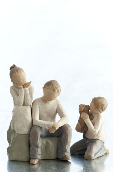 Three Siblings, 1 Girl 2 Boys -	Willow Tree Figurines – The Shabby Shed