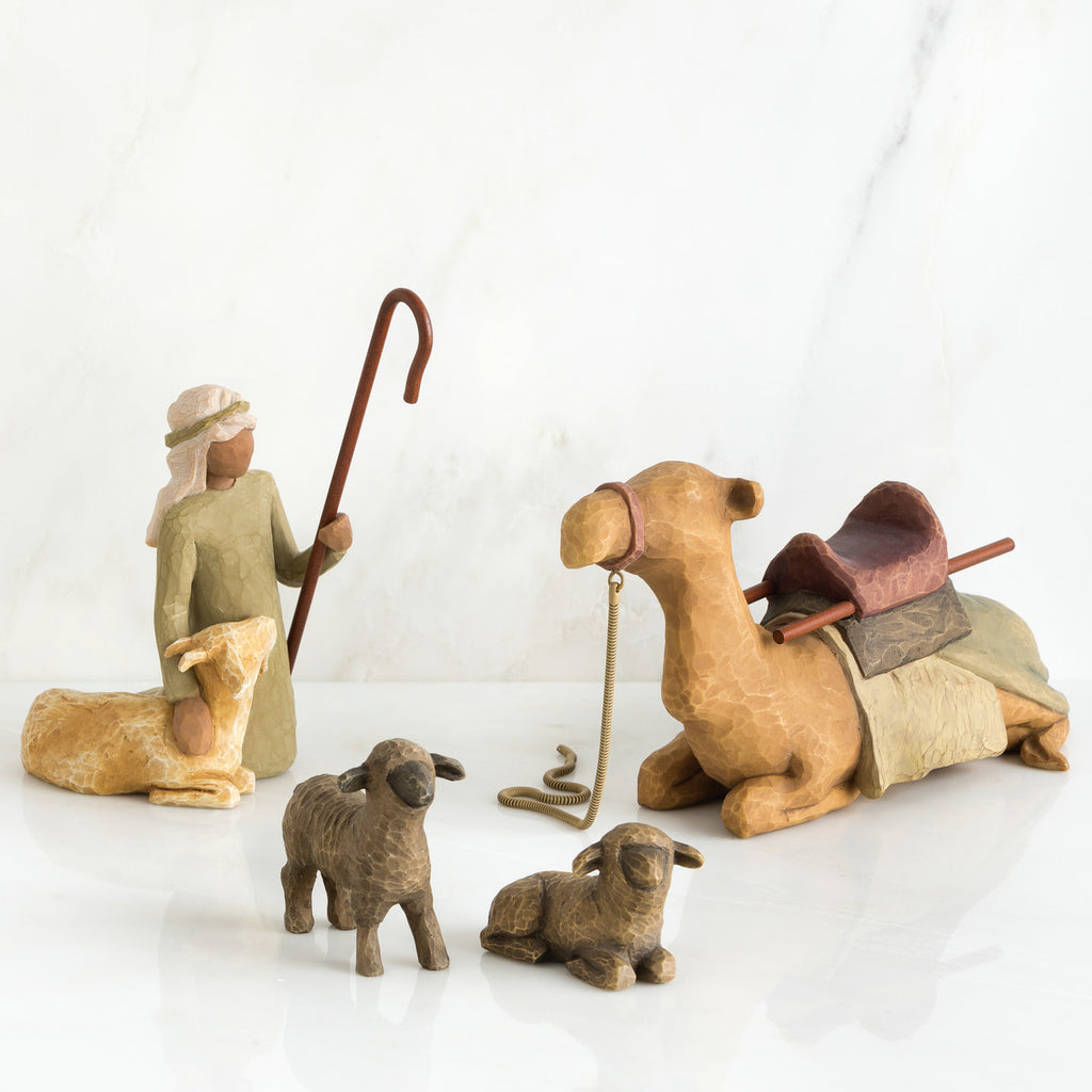 The Shabby Shed - Willow Tree Figurines - Shepherd and Stable Animals