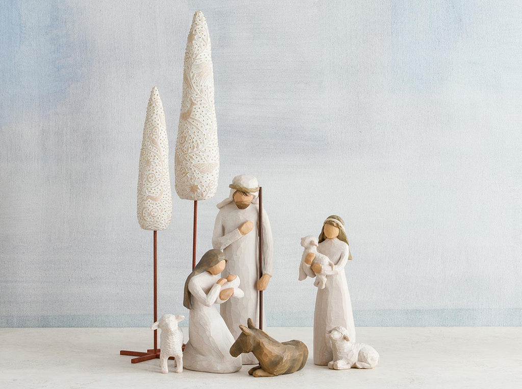 Simple Nativity Set - With Cypress Trees